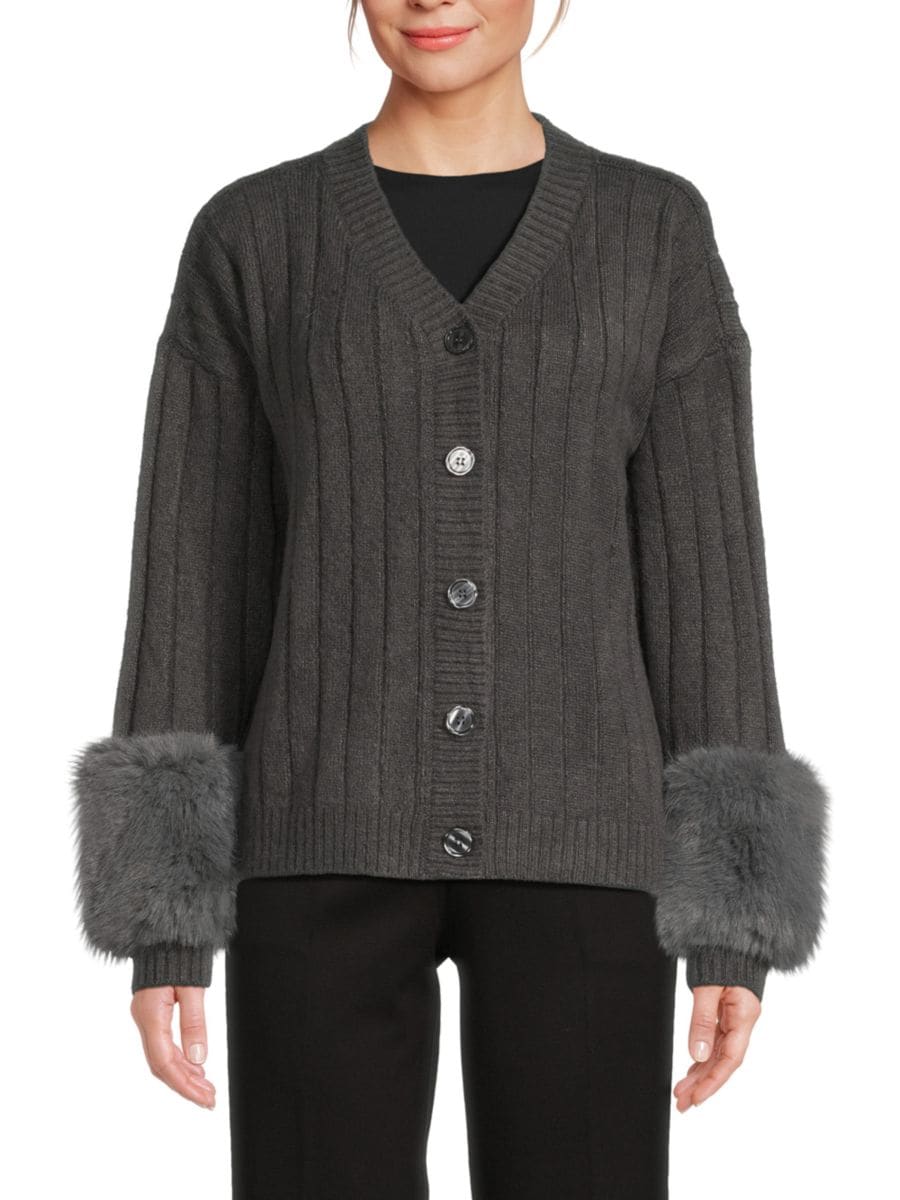 Кардиган с манжетами из искусственного меха и ребристой вязкой Saks Fifth Avenue, цвет Pewter
Кардиган с манжетами из искусственного меха и ребристой вязкой Saks Fifth Avenue, цвет Pewter