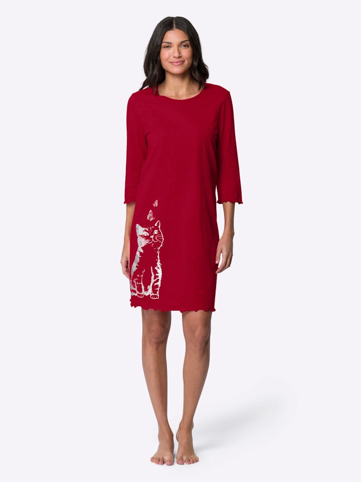 Ночная рубашка красного цвета Sieh an!
Ночная рубашка красного цвета Sieh an!