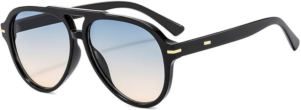 Ретро-солнцезащитные очки с увеличенными двойными перемычками для женщин, модные градиентные очки с защитой от УФ-излучения UV400 для мужчин, трендовые солнцезащитные очки с заклепками TKKTLLT, Black Green Tea
Ретро-солнцезащитные очки с увеличенными двойными перемычками для женщин, модные градиентные очки с защитой от УФ-излучения UV400 для мужчин, трендовые солнцезащитные очки с заклепками TKKTLLT, Black Green Tea