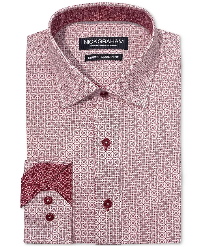 Мужская классическая рубашка Modern-Fit с цветочным мозаичным принтом Nick Graham, красный
Мужская классическая рубашка Modern-Fit с цветочным мозаичным принтом Nick Graham, красный