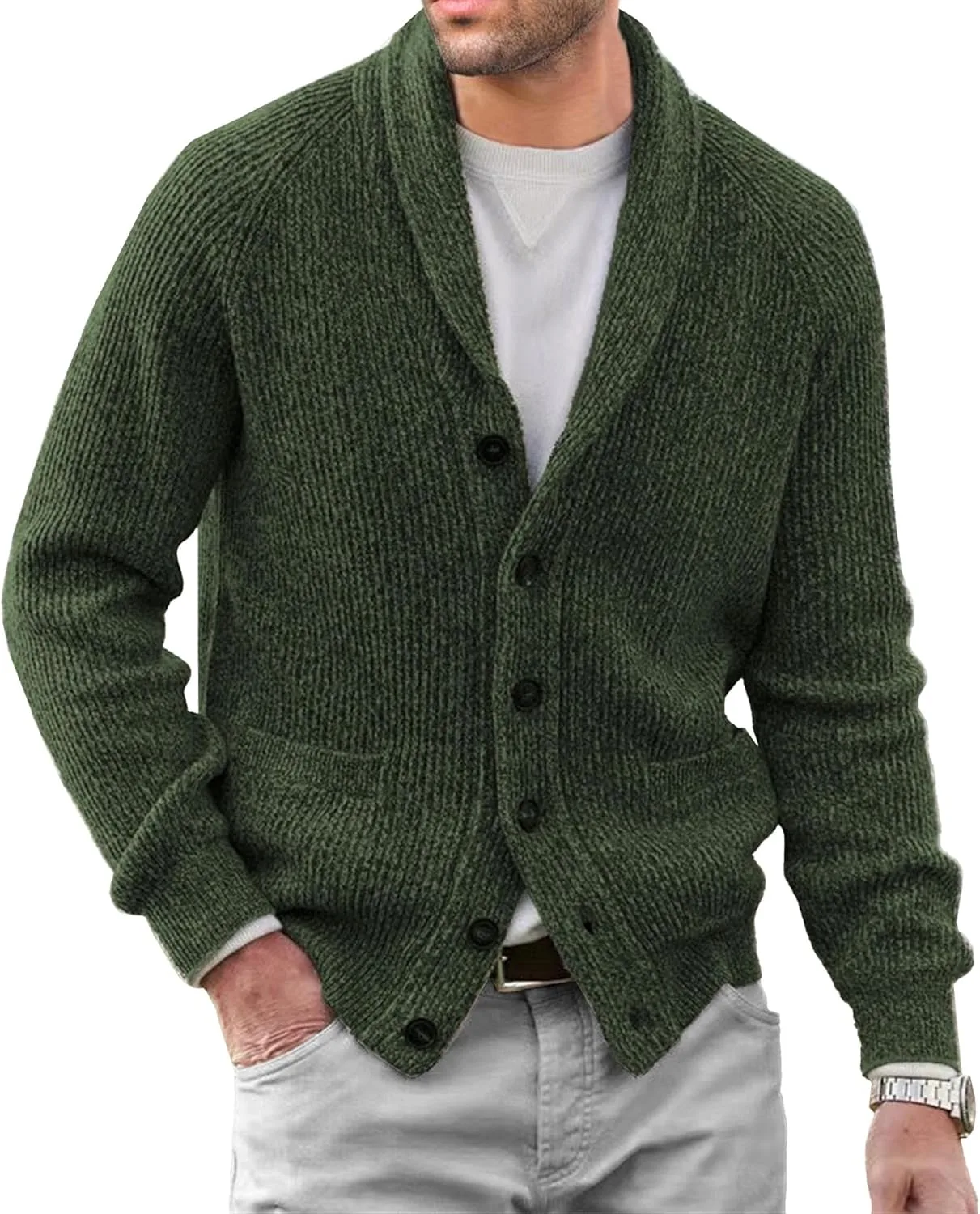 Мужской кардиган slim fit, вязаный, на пуговицах QOAAIE
Мужской кардиган slim fit, вязаный, на пуговицах QOAAIE