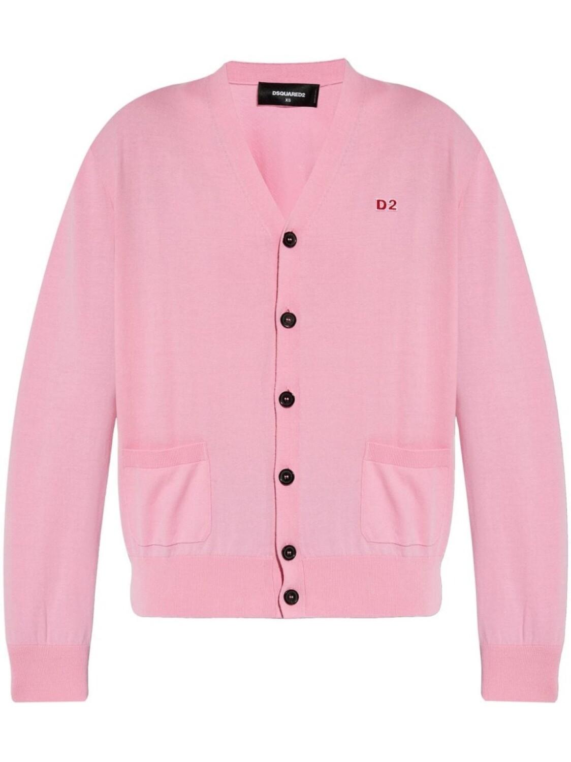 Dsquared2 кардиган с V-образным вырезом и нашивкой-логотипом, розовый
Dsquared2 кардиган с V-образным вырезом и нашивкой-логотипом, розовый