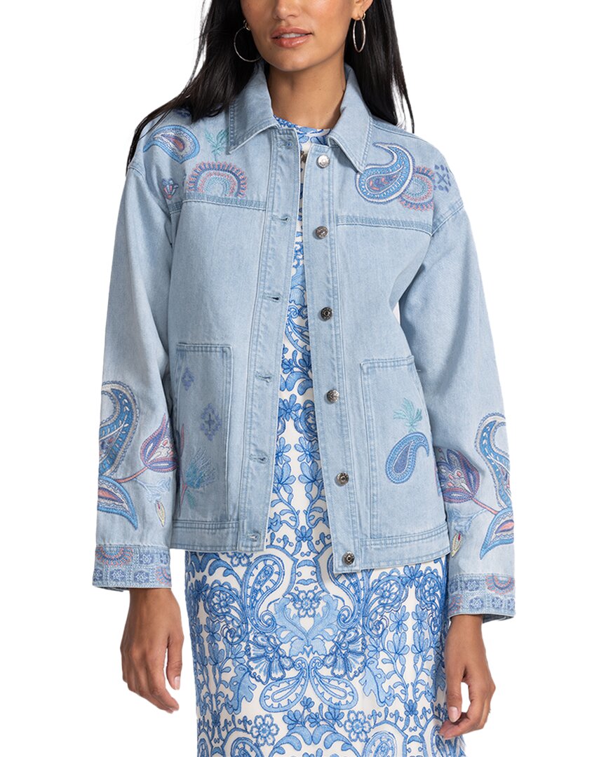 Джинсовая куртка Johnny Was Trapunto Chore, синий 
Джинсовая куртка Johnny Was Trapunto Chore, синий