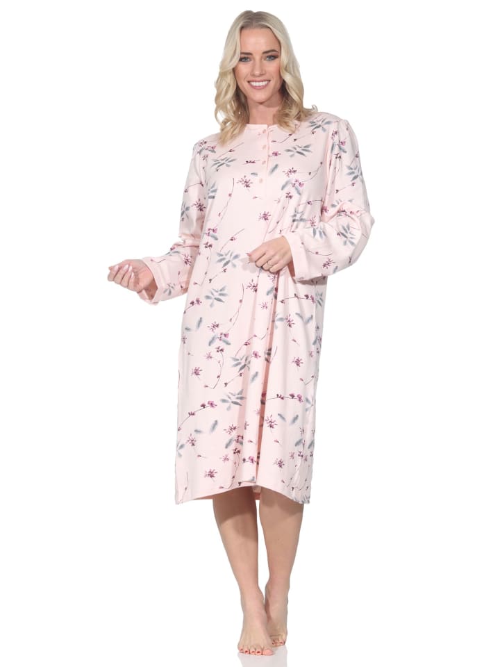 Уютная ночная рубашка из интерлока с длинными рукавами розового цвета NORMANN
Уютная ночная рубашка из интерлока с длинными рукавами розового цвета NORMANN