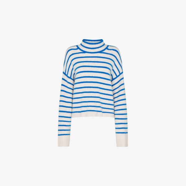 Полосатый вязаный джемпер с воротником-стойкой Whistles, мультиколор
Полосатый вязаный джемпер с воротником-стойкой Whistles, мультиколор