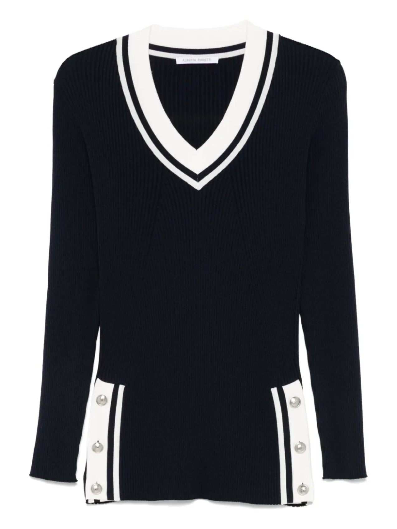 Джемпер с контрастной отделкой Alberta Ferretti, синий
Джемпер с контрастной отделкой Alberta Ferretti, синий