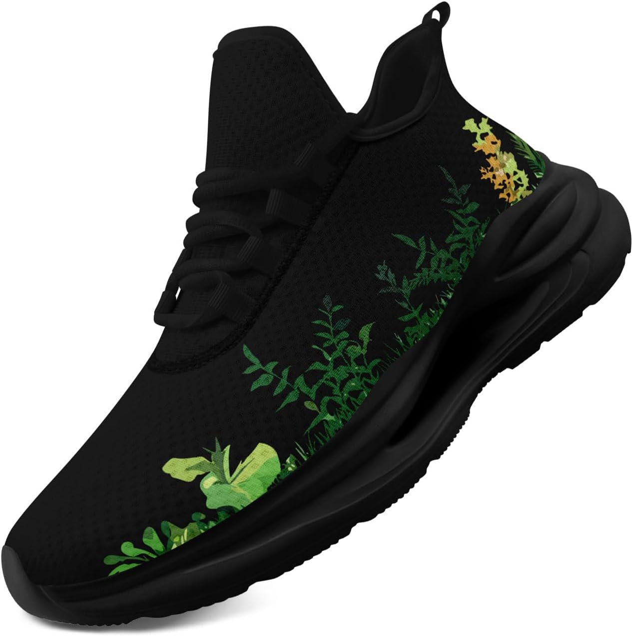 Дышащие кроссовки из сетки для мужчин и женщин - с дизайном цветов, черепа и подсолнуха, легкие кроссовки на шнуровке Awsole, черный/зеленый
Дышащие кроссовки из сетки для мужчин и женщин - с дизайном цветов, черепа и подсолнуха, легкие кроссовки на шнуровке Awsole, черный/зеленый