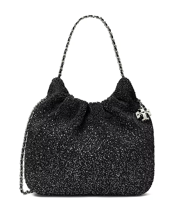 Мини-Сумка-Хобо Fleming с декором Tory Burch, черный
Мини-Сумка-Хобо Fleming с декором Tory Burch, черный