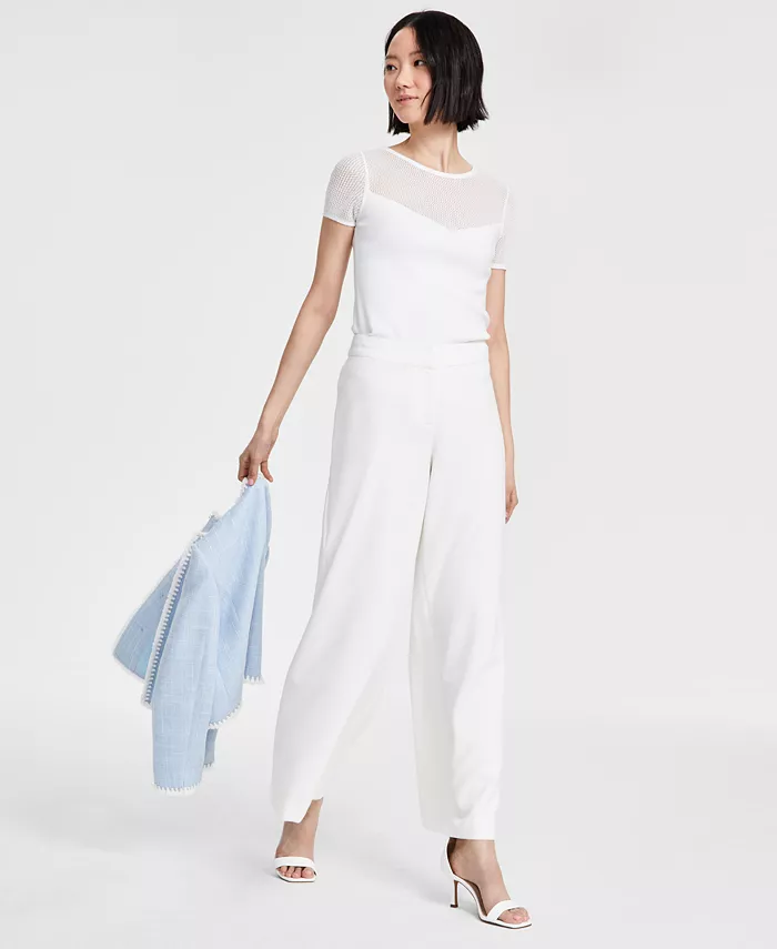 Женские брюки с завышенной талией и широкими штанинами, Regular & Petite Tahari ASL, белый
Женские брюки с завышенной талией и широкими штанинами, Regular & Petite Tahari ASL, белый