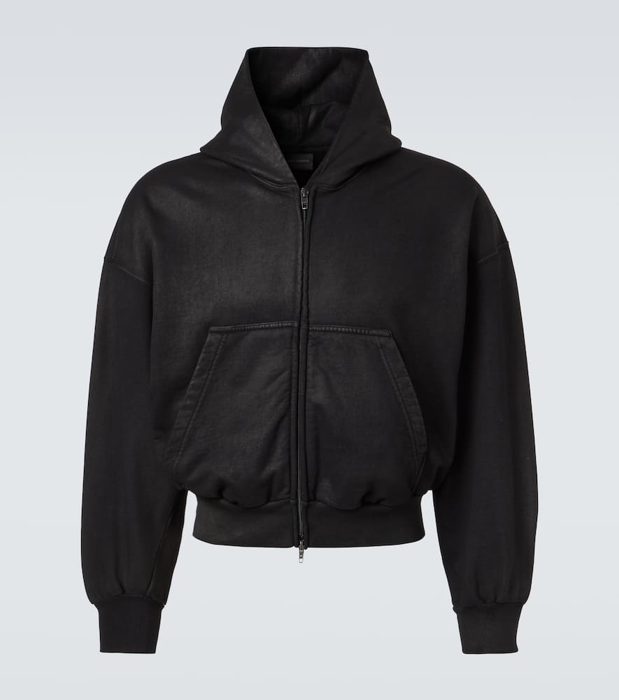 Хлопковый джерси худи на молнии Balenciaga, Black
Хлопковый джерси худи на молнии Balenciaga, Black