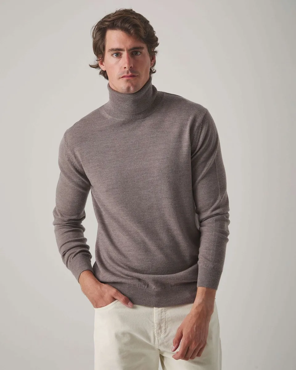 Мужской свитер с высоким воротником Scotta 1985, серо-коричневый
Мужской свитер с высоким воротником Scotta 1985, серо-коричневый