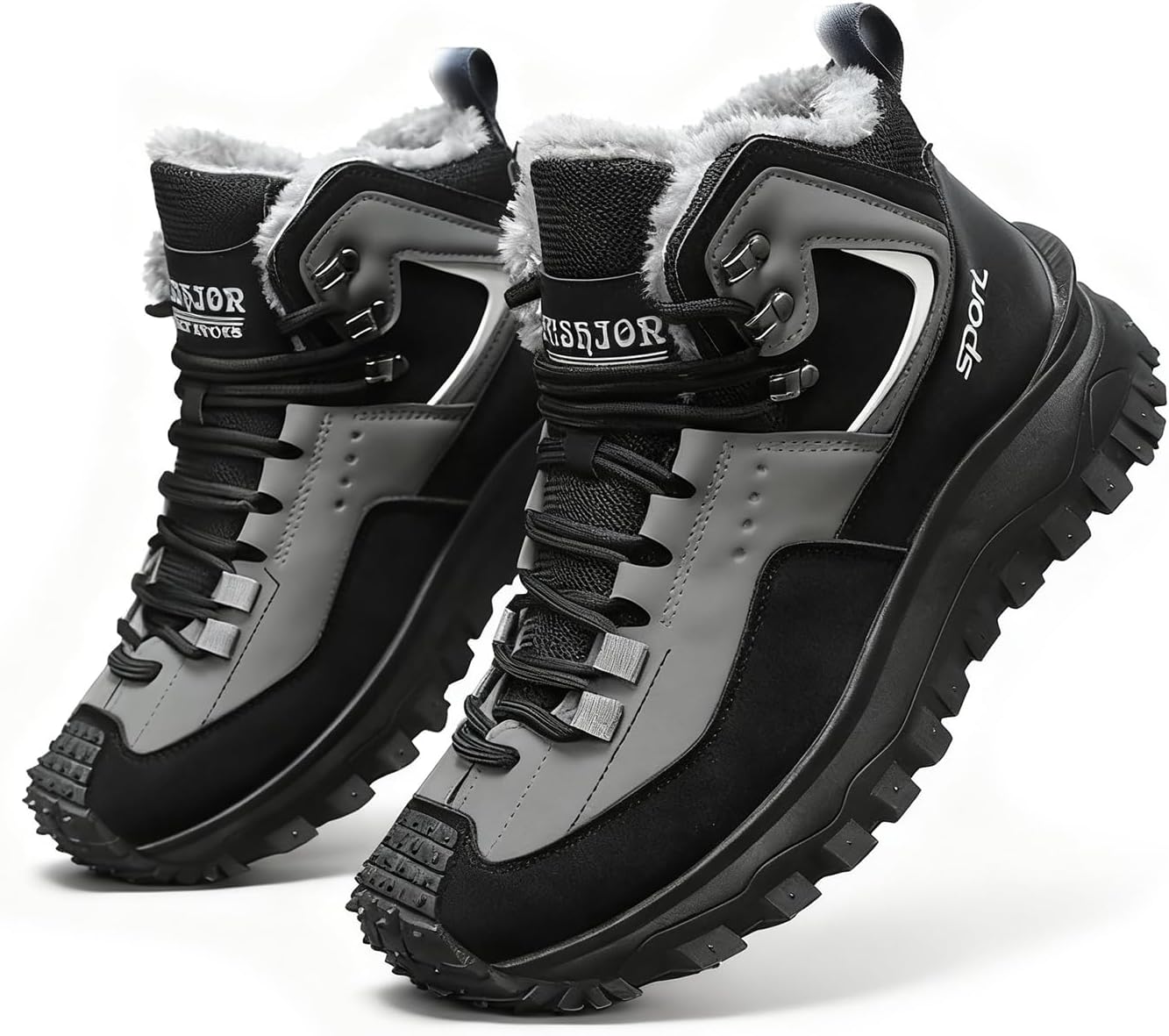 Водонепроницаемые мужские туристические зимние ботинки SEHDK с меховой подкладкой, удобные ботильоны на шнуровке, уличная обувь с нескользящей подошвой, водонепроницаемые прогулочные кроссовки, черный
Водонепроницаемые мужские туристические зимние ботинки SEHDK с меховой подкладкой, удобные ботильоны на шнуровке, уличная обувь с нескользящей подошвой, водонепроницаемые прогулочные кроссовки, черный