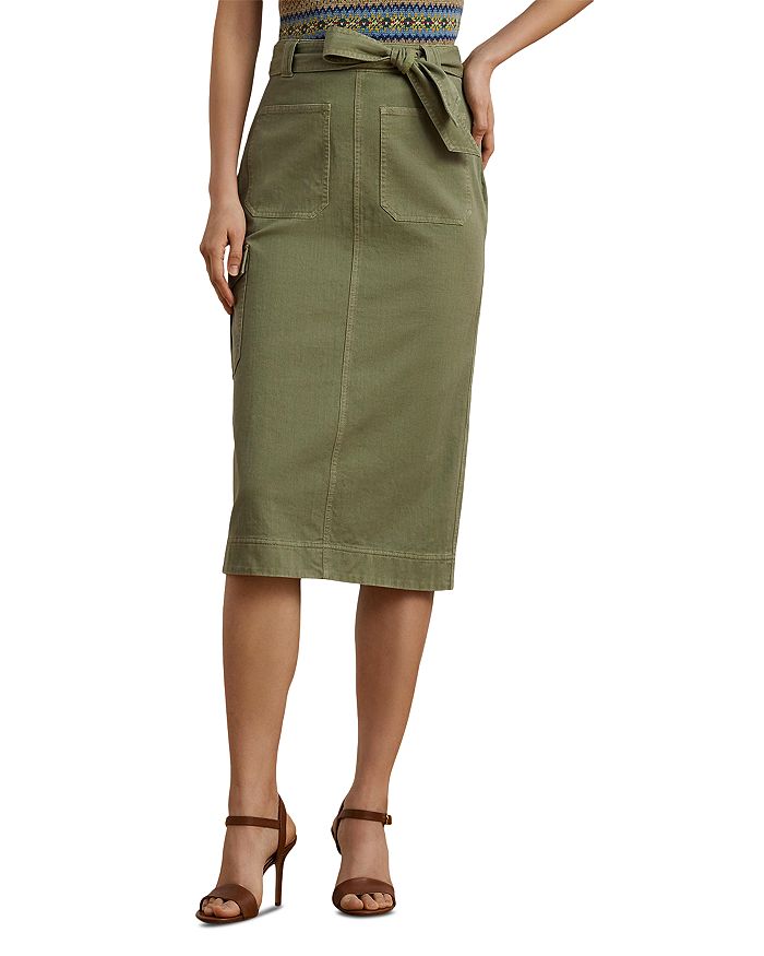 Юбка-карандаш из хлопкового твила с поясом Ralph Lauren, зеленый
Юбка-карандаш из хлопкового твила с поясом Ralph Lauren, зеленый