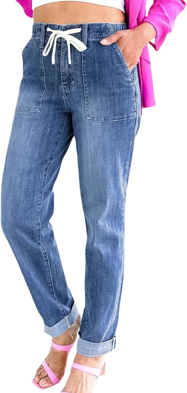 Джинсы для женщин Stretchy Straight Leg High Waisted с карманами Baxtayel
Джинсы для женщин Stretchy Straight Leg High Waisted с карманами Baxtayel