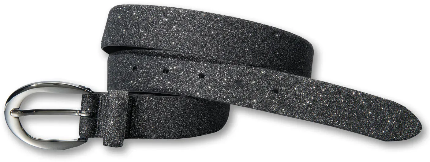 Кожаный ремень Silbergift, блестящая поверхность с блестками, антрацит
Кожаный ремень Silbergift, блестящая поверхность с блестками, антрацит