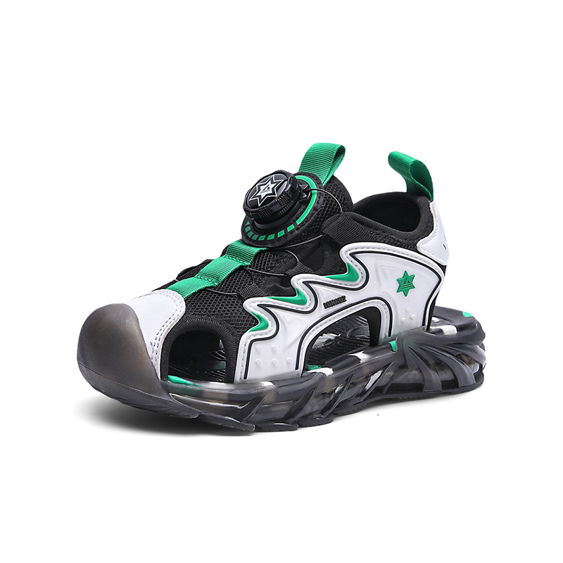 Дышащие детские сандалии для детей KUPE, черный/зеленый
Дышащие детские сандалии для детей KUPE, черный/зеленый