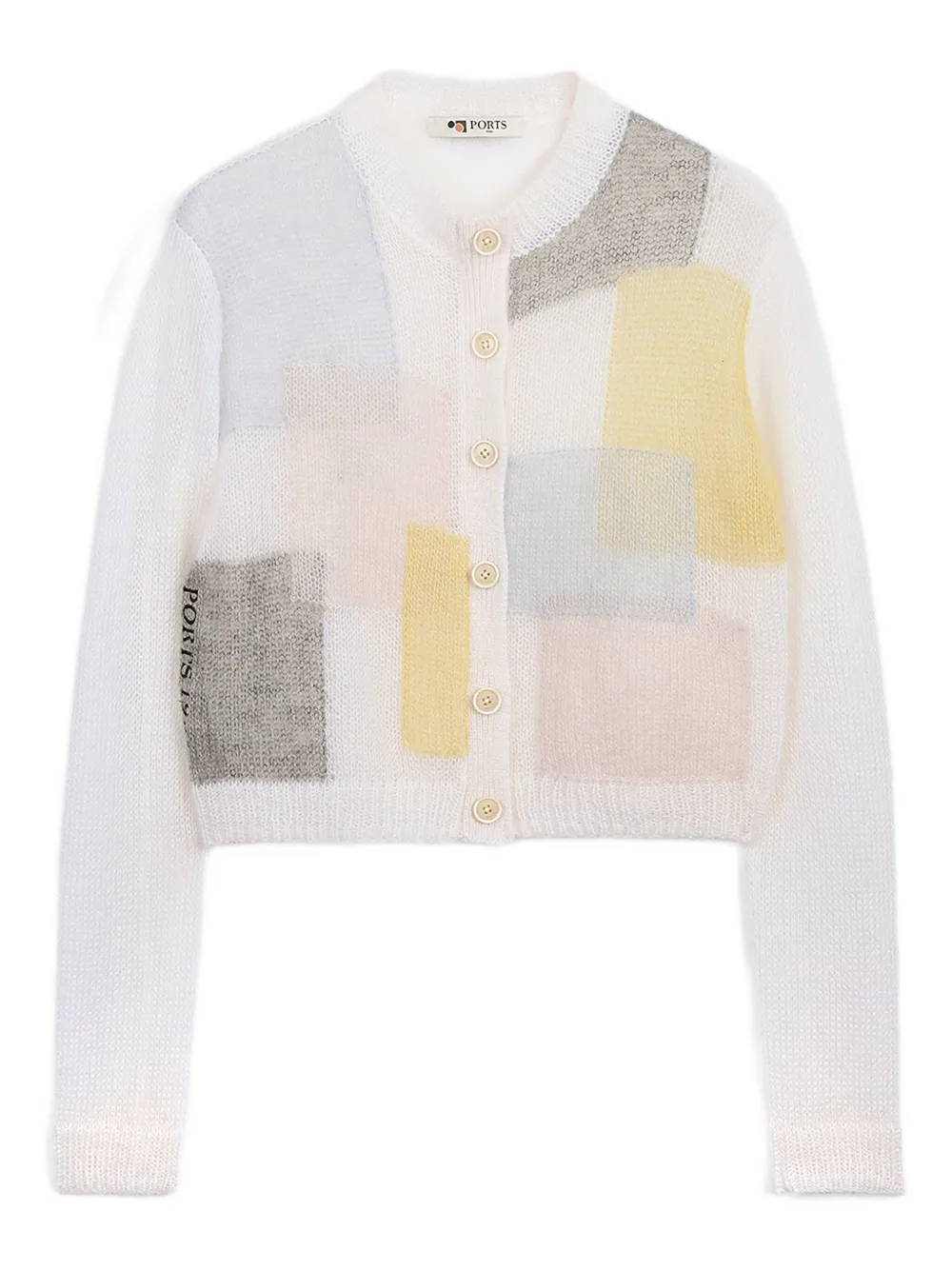 Кардиган в технике пэчворк Ports 1961, белый 
Кардиган в технике пэчворк Ports 1961, белый