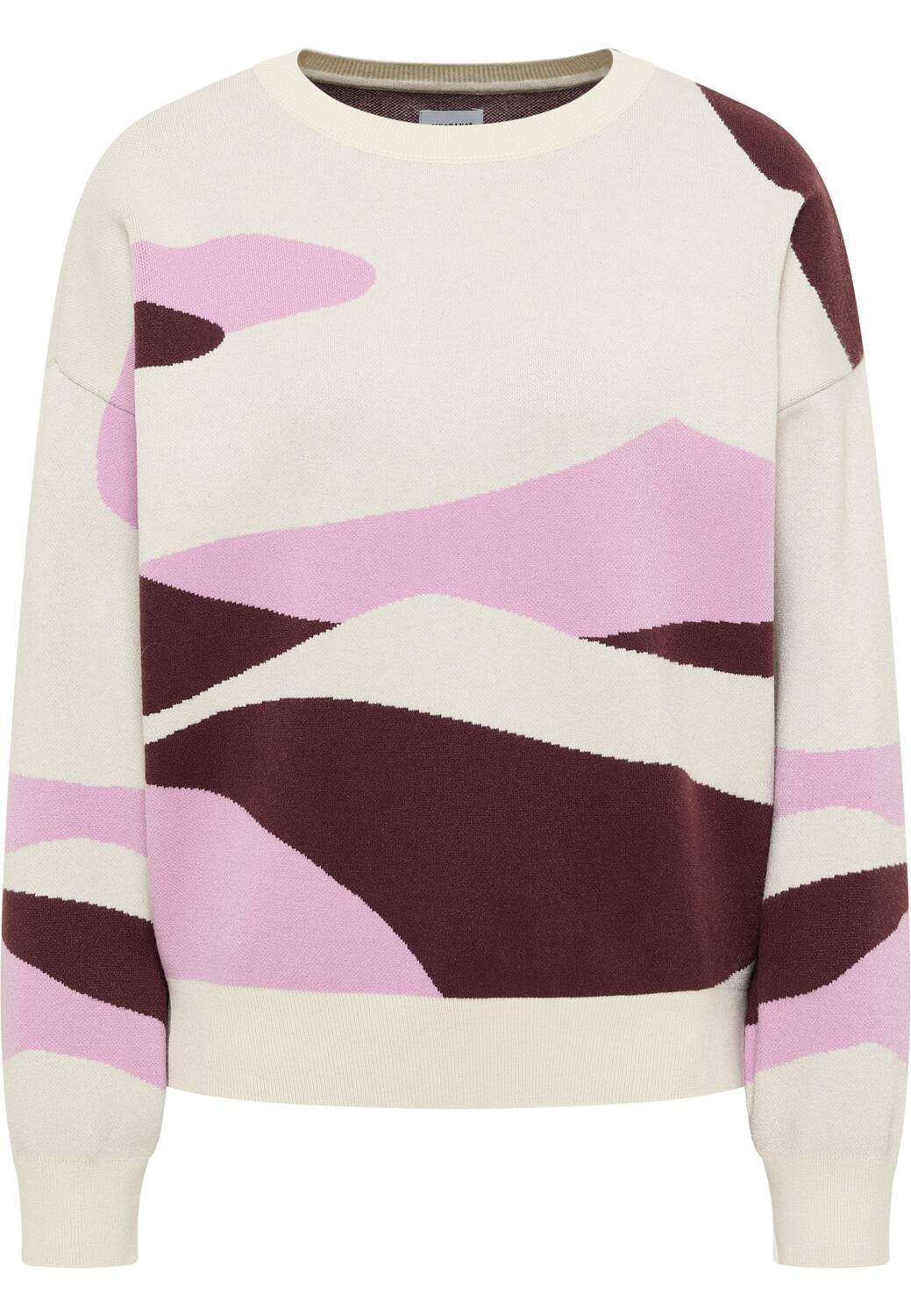 MUSTANG Свитер 'Style Donna' в бежевом и фиолетовом цветах
MUSTANG Свитер 'Style Donna' в бежевом и фиолетовом цветах