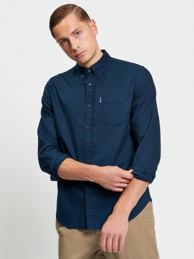 Хлопковая оксфордская рубашка Signature Ben Sherman, Dark Navy
Хлопковая оксфордская рубашка Signature Ben Sherman, Dark Navy