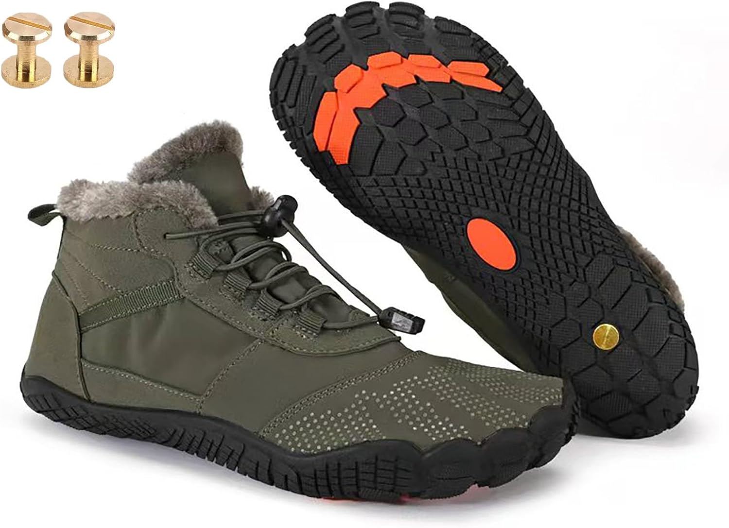 Зимние заземляющие ботинки с медью, зимние комфортные походные обувь для женщин и мужчин, с прочными винтами из чистой меди Generic, зеленый
Зимние заземляющие ботинки с медью, зимние комфортные походные обувь для женщин и мужчин, с прочными винтами из чистой меди Generic, зеленый