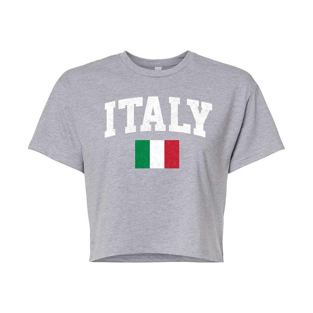 Укороченная футболка с рисунком итальянского флага для юниоров, цвет Heather Gray
Укороченная футболка с рисунком итальянского флага для юниоров, цвет Heather Gray