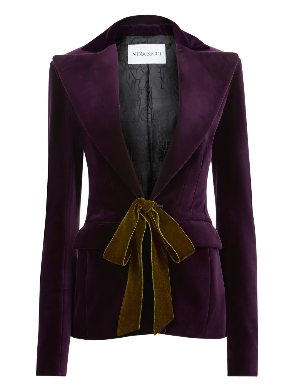 Бархатный блейзер с бантом Nina Ricci, фиолетовый
Бархатный блейзер с бантом Nina Ricci, фиолетовый