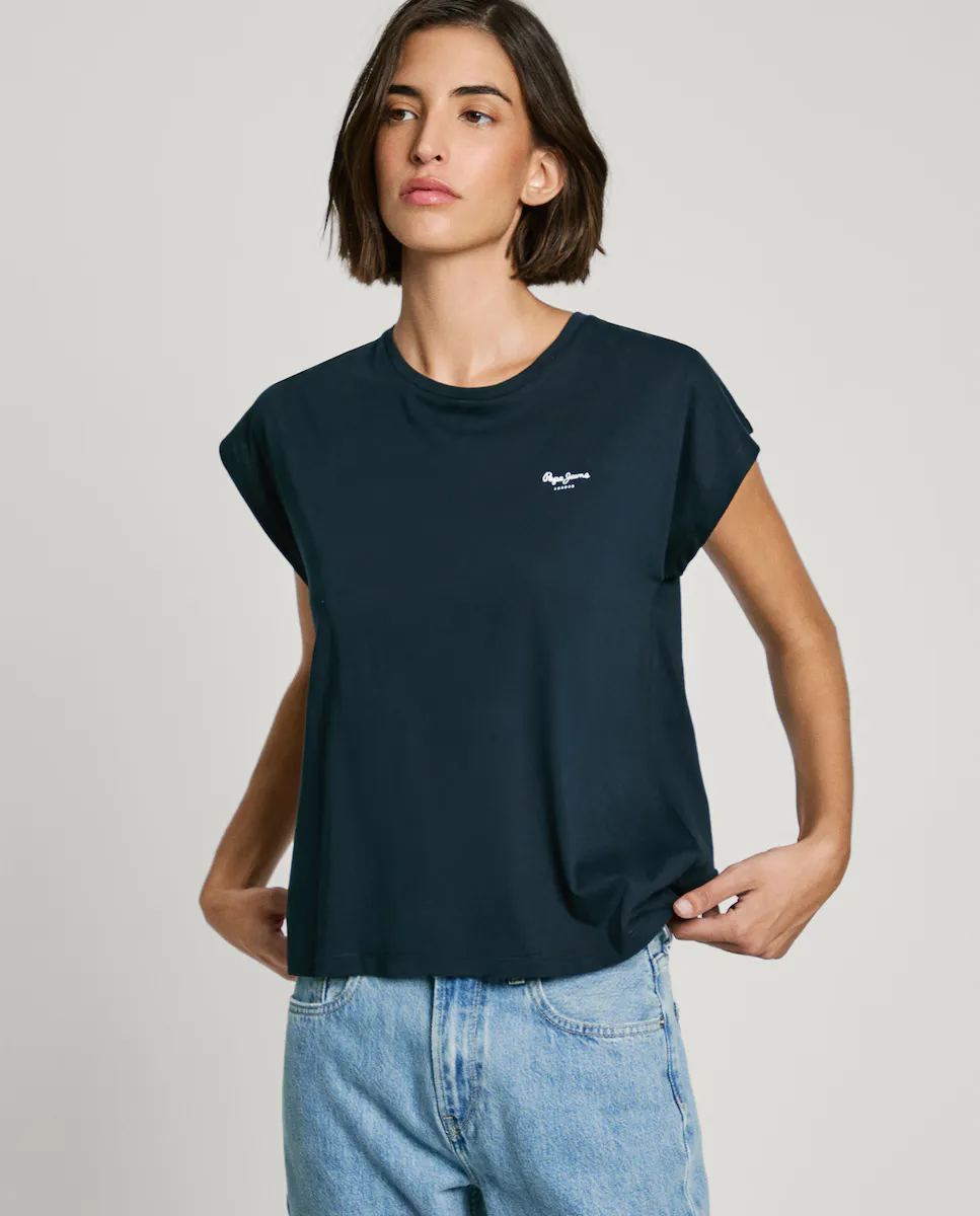 Женская футболка с коротким рукавом и логотипом на груди Pepe Jeans, темно-синий
Женская футболка с коротким рукавом и логотипом на груди Pepe Jeans, темно-синий