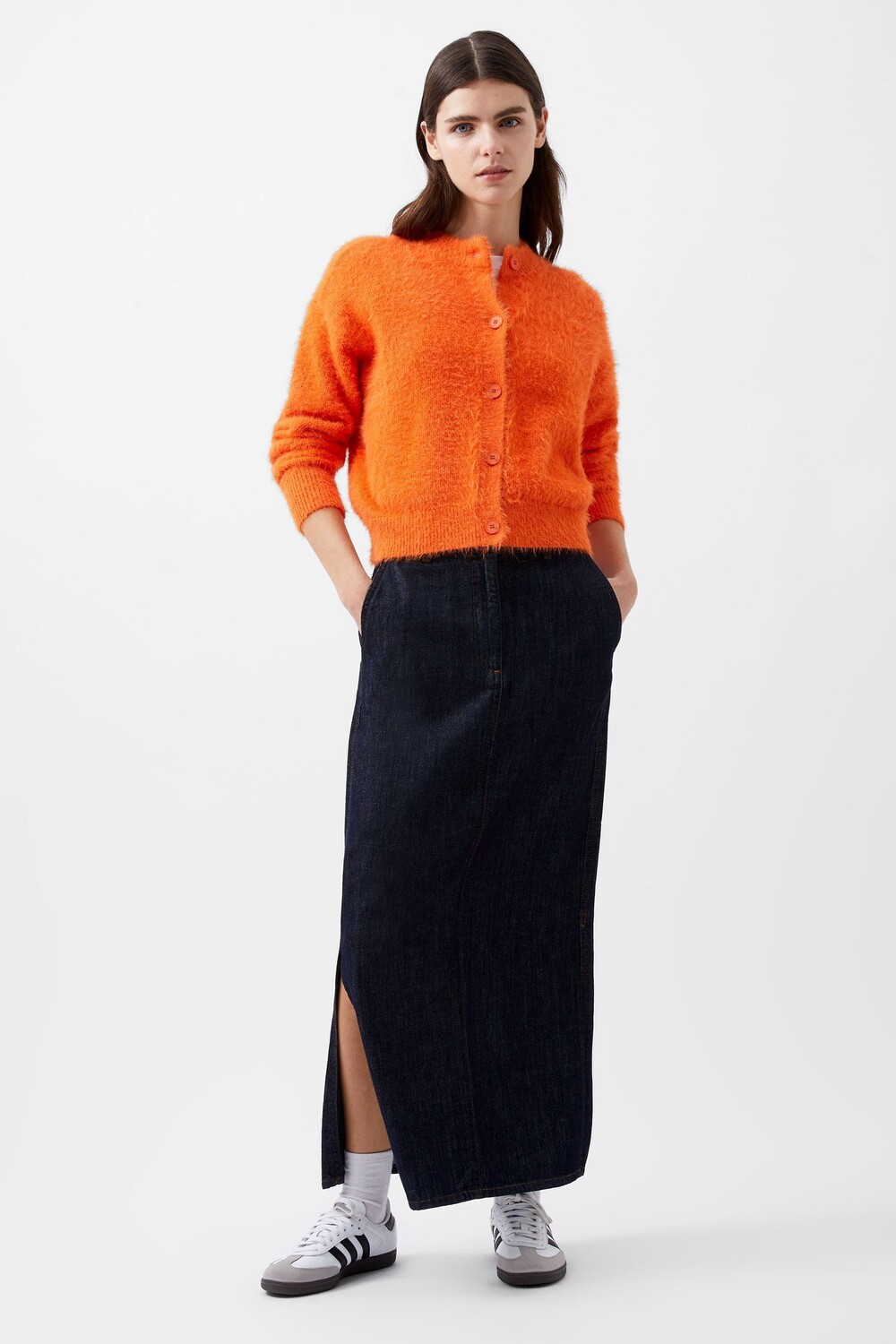 Кардиган из перьев молли French Connection, оранжевый
Кардиган из перьев молли French Connection, оранжевый