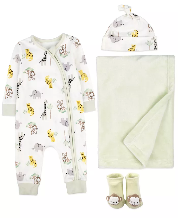 Комплект из 4 предметов для мальчиков Safari Coverall и плед Baby Essentials, зеленый
Комплект из 4 предметов для мальчиков Safari Coverall и плед Baby Essentials, зеленый