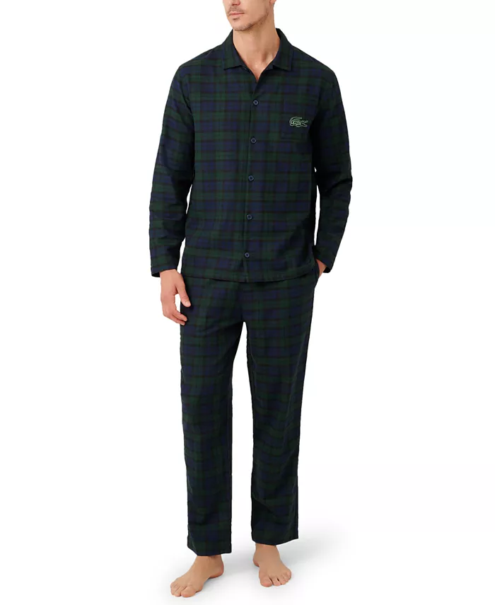 Мужской пижамный комплект из фланели на 2 предмета Lacoste, зеленый
Мужской пижамный комплект из фланели на 2 предмета Lacoste, зеленый