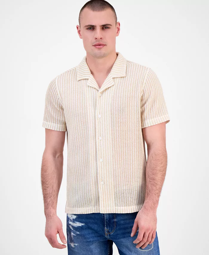 Мужская вязаная короткорукавная рубашка на пуговицах Larson Camp GUESS, коричневый/бежевый
Мужская вязаная короткорукавная рубашка на пуговицах Larson Camp GUESS, коричневый/бежевый