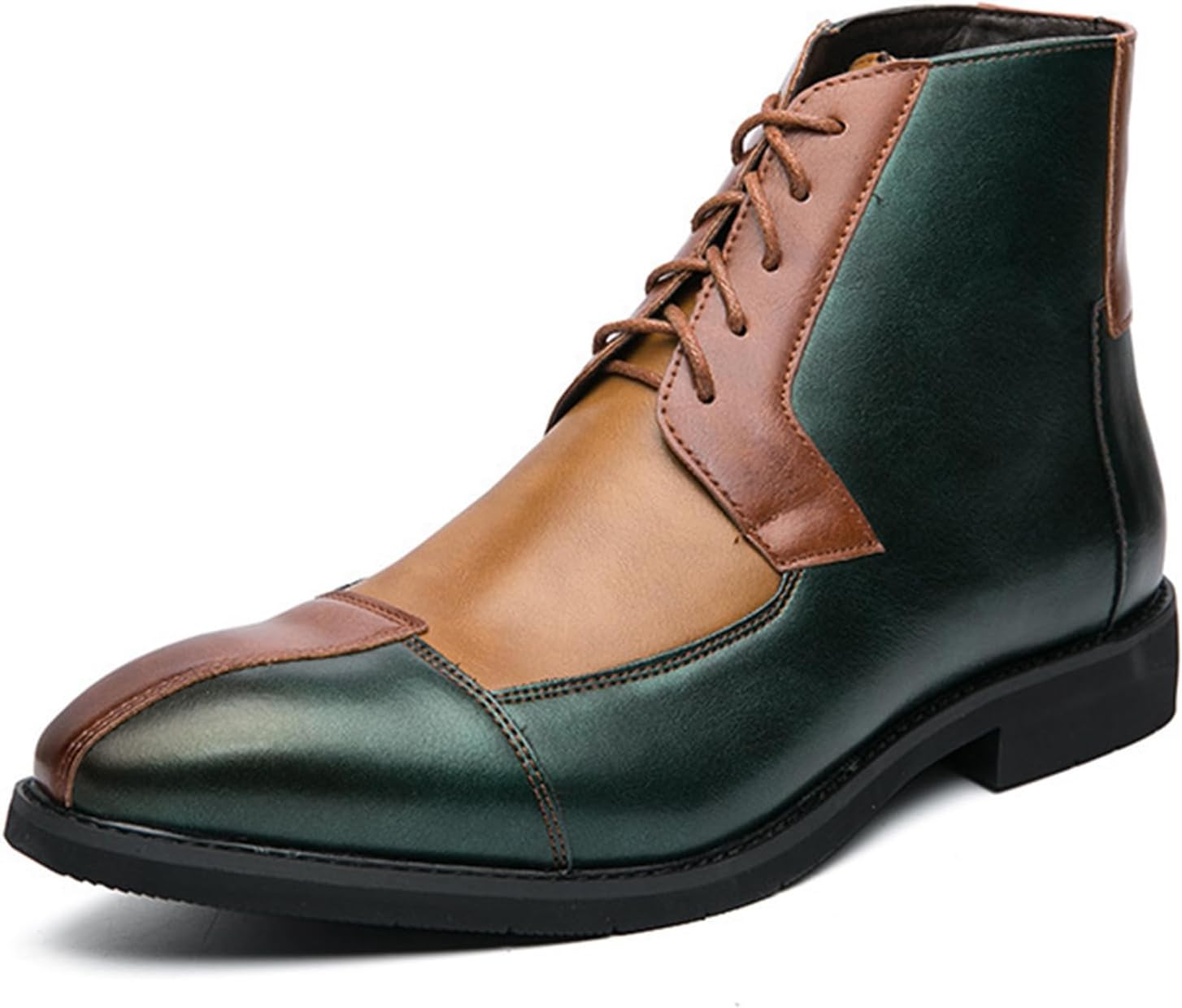 Мужские кожаные ботинки-оксфорды с контрастными вставками, высокие, модные, в британском стиле, с заостренным носком, на шнуровке, повседневные, формальные, для делового выхода и свадебного наряда Oxneuhg, зеленый
Мужские кожаные ботинки-оксфорды с контрастными вставками, высокие, модные, в британском стиле, с заостренным носком, на шнуровке, повседневные, формальные, для делового выхода и свадебного наряда Oxneuhg, зеленый