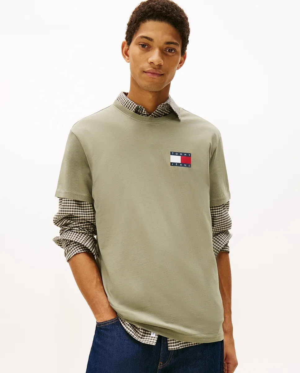 Мужская футболка slim fit с коротким рукавом Tommy Jeans, зеленый
Мужская футболка slim fit с коротким рукавом Tommy Jeans, зеленый