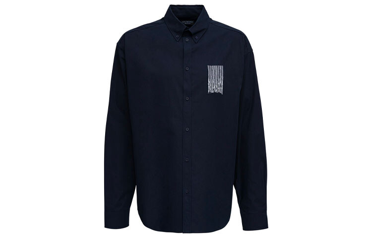 Рубашка с логотипом штрих-кода Balenciaga, синий
Рубашка с логотипом штрих-кода Balenciaga, синий