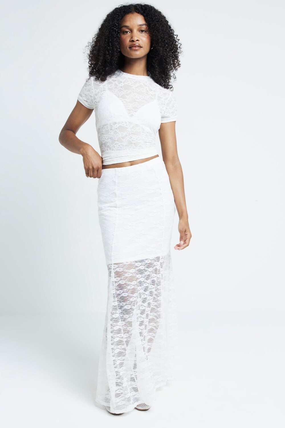 Юбка макси из кружева River Island, белый
Юбка макси из кружева River Island, белый