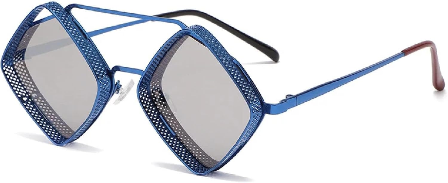 Ретро-стимпанк солнцезащитные очки для мужчин, металлическая полая оправа, градиентные зеркальные линзы, защита от УФ-излучения UV400, женские панк-очки TVTBBVV, Blue Silver Mirror
Ретро-стимпанк солнцезащитные очки для мужчин, металлическая полая оправа, градиентные зеркальные линзы, защита от УФ-излучения UV400, женские панк-очки TVTBBVV, Blue Silver Mirror