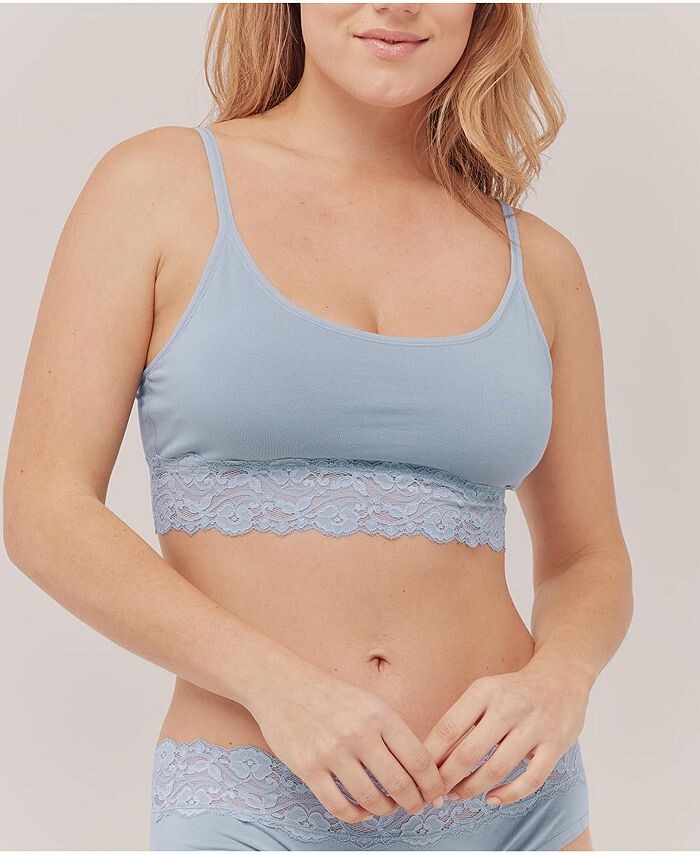 Бюстгальтер без косточек из органического хлопка с кружевом и гладкой чашкой Pact, синий
Бюстгальтер без косточек из органического хлопка с кружевом и гладкой чашкой Pact, синий
