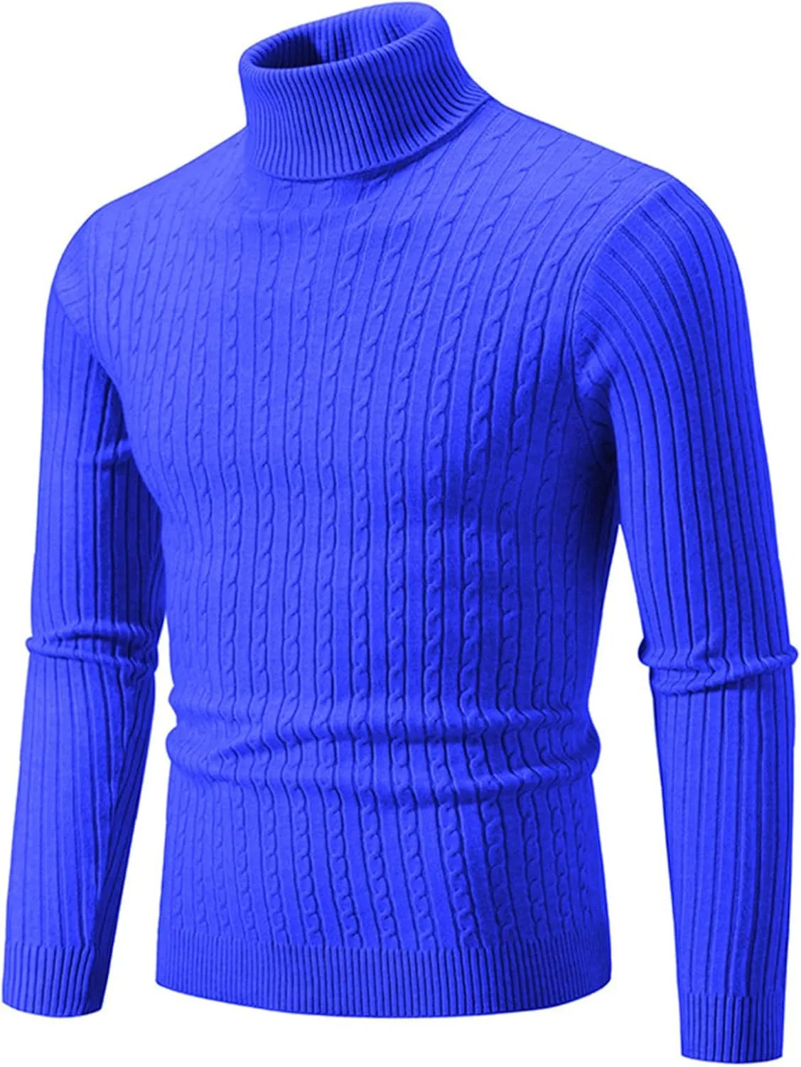 Мужской свитер с воротником-гольф и вязаным узором
Мужской свитер с воротником-гольф и вязаным узором