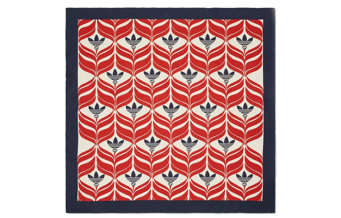 Шарф шелковый Gucci женский, темно-синий / красный 
Шарф шелковый Gucci женский, темно-синий / красный