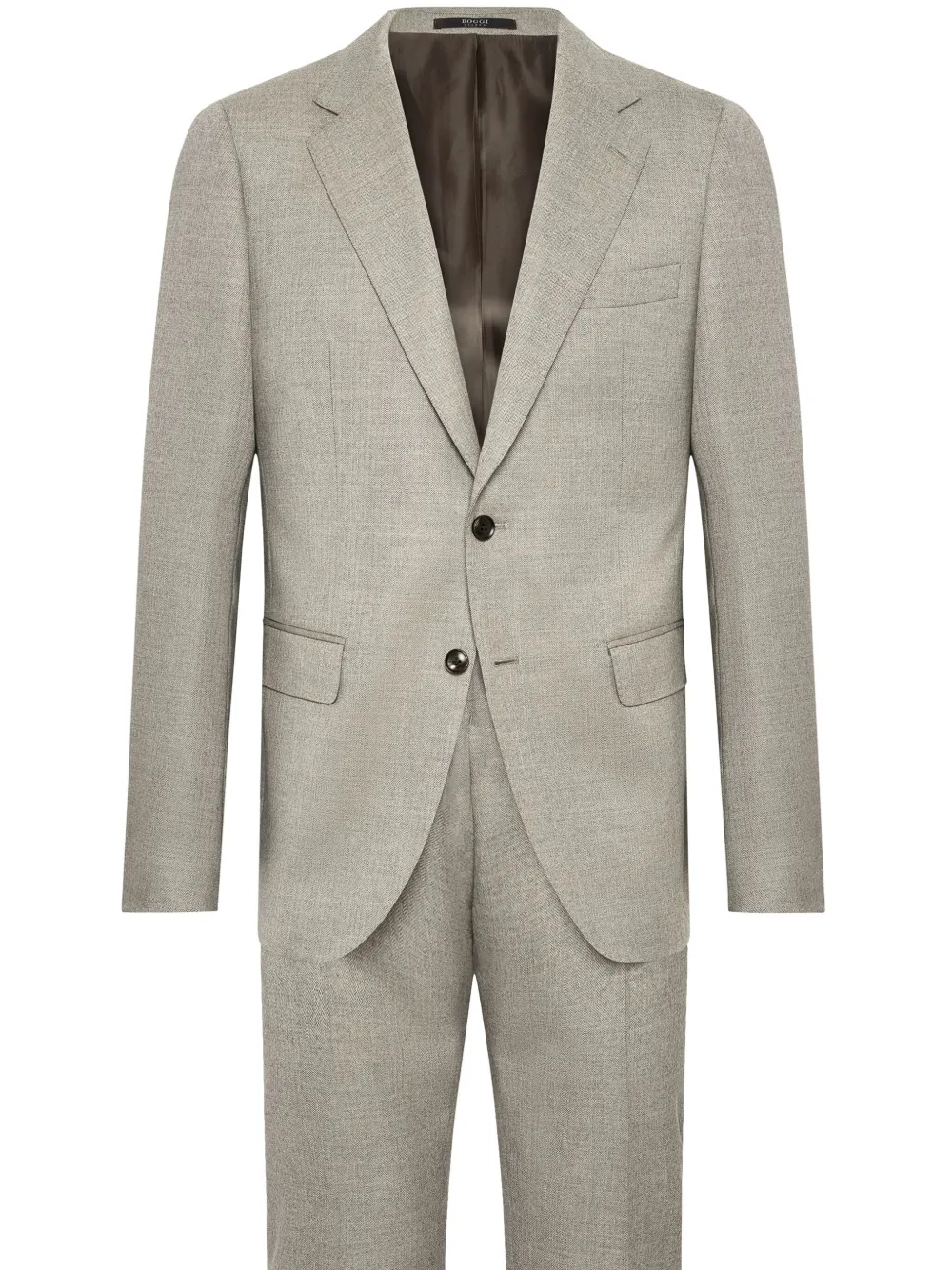 Шерстяной костюм с узором в елочку Boggi Milano, бежевый
Шерстяной костюм с узором в елочку Boggi Milano, бежевый