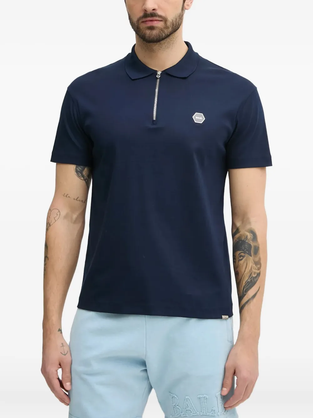 Футболка с воротником на молнии и логотипом BALR., синий
Футболка с воротником на молнии и логотипом BALR., синий