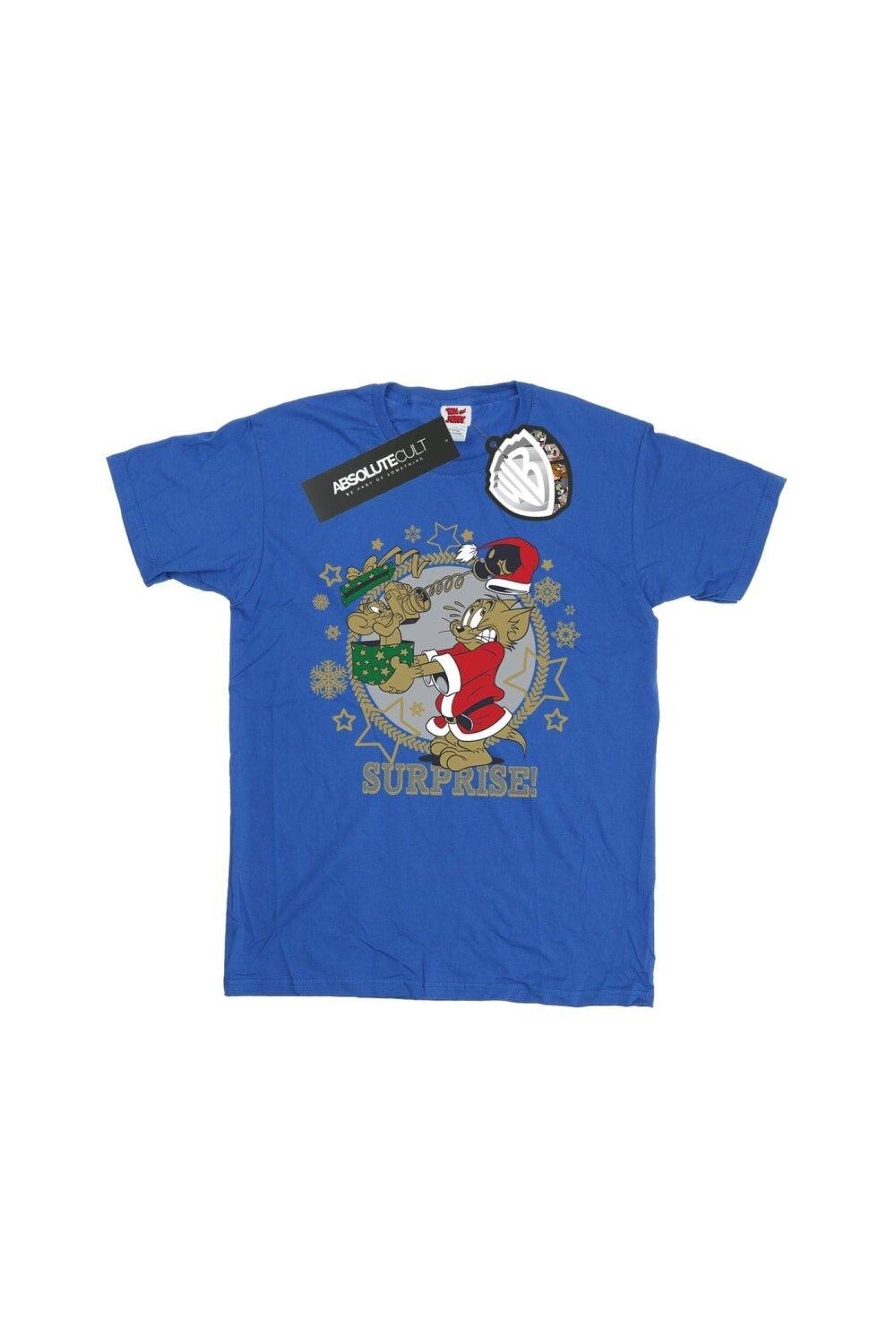 Футболка с рождественским сюрпризом Tom & Jerry, синий
Футболка с рождественским сюрпризом Tom & Jerry, синий