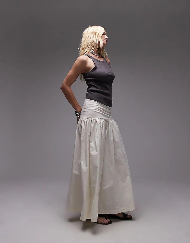 Юбка макси из смеси поплина Topshop цвета экрю
Юбка макси из смеси поплина Topshop цвета экрю