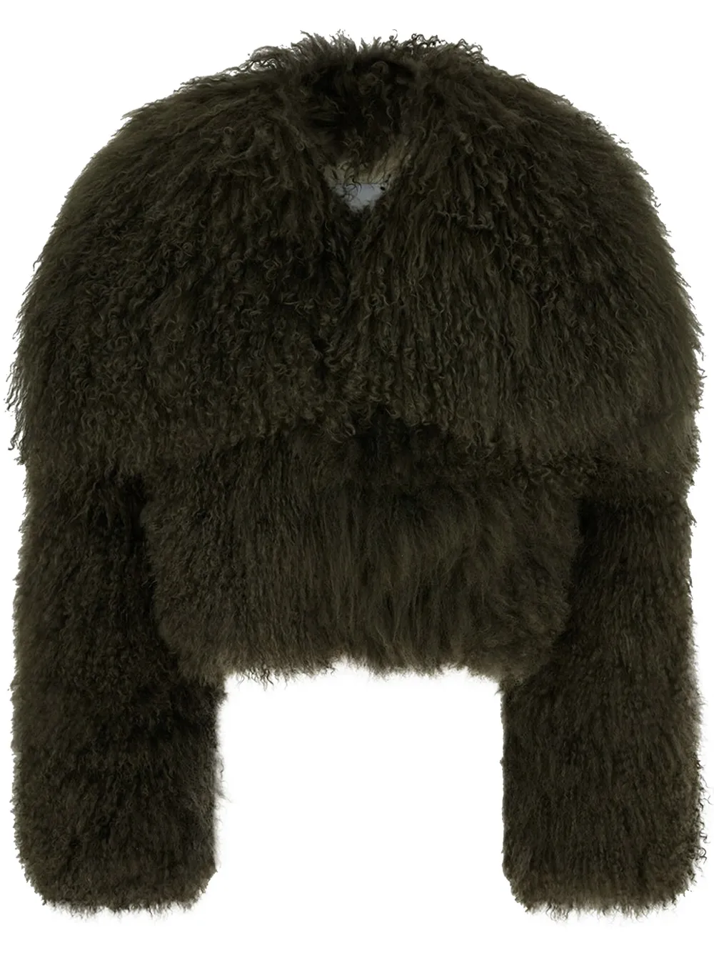 Укороченная шуба из овчины The Attico, зеленый
Укороченная шуба из овчины The Attico, зеленый