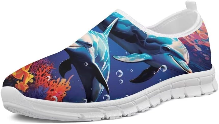 Женские кроссовки Forchrinse Purple Owl Plum Blossom для прогулок, мужские слипоны, теннисные кроссовки, модные с 3D принтом животных, повседневные лоферы, легкие, Underwater Dolphin
Женские кроссовки Forchrinse Purple Owl Plum Blossom для прогулок, мужские слипоны, теннисные кроссовки, модные с 3D принтом животных, повседневные лоферы, легкие, Underwater Dolphin