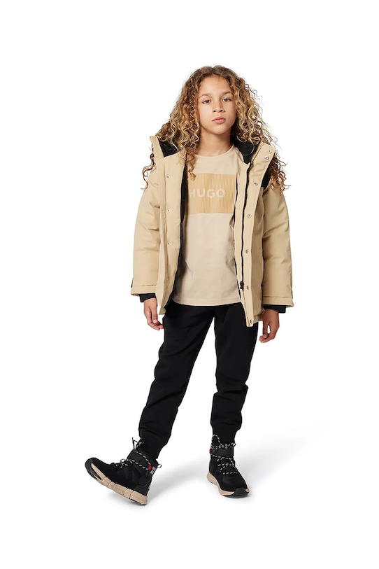 Детская хлопковая футболка Hugo, бежевый
Детская хлопковая футболка Hugo, бежевый