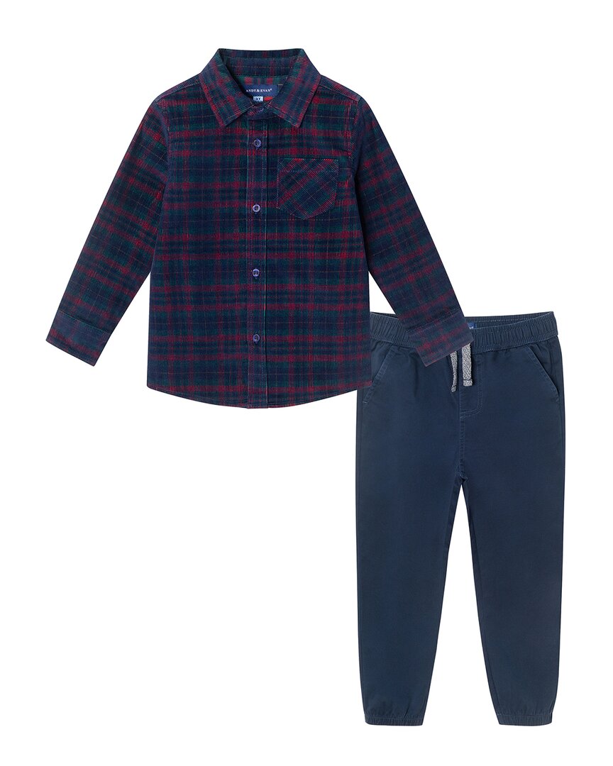 Комплект из рубашки Andy & Evan Plaid Cord на пуговицах и брюк-джоггеров, красный
Комплект из рубашки Andy & Evan Plaid Cord на пуговицах и брюк-джоггеров, красный