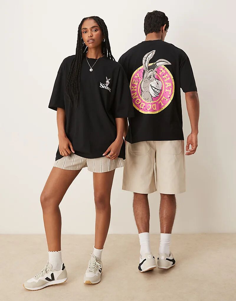 Футболка унисекс оверсайз от ASOS DESIGN Dreamworks с принтом осла Шрека черного цвета
Футболка унисекс оверсайз от ASOS DESIGN Dreamworks с принтом осла Шрека черного цвета