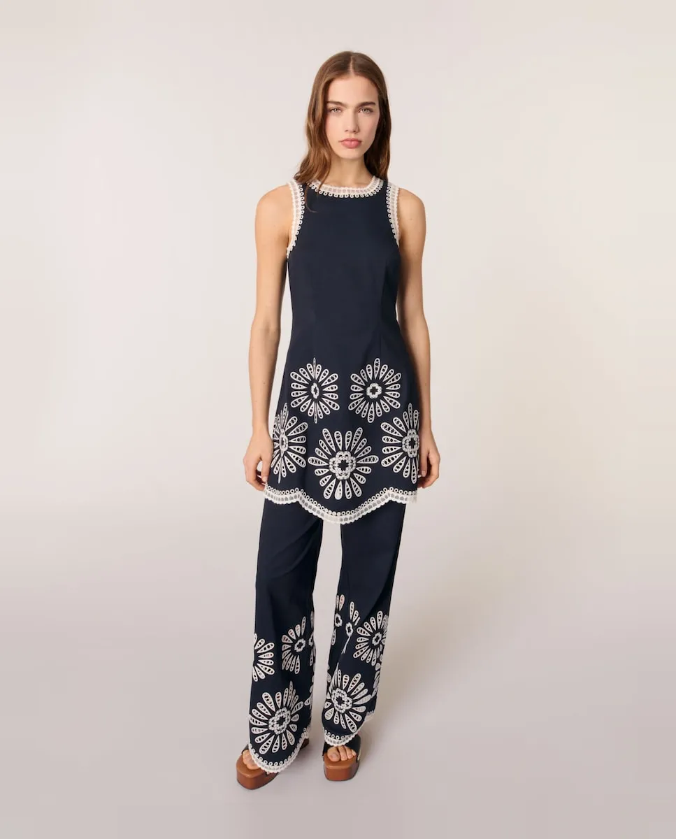 Короткое платье с контрастными деталями, связанными крючком Maje, тёмно-синий
Короткое платье с контрастными деталями, связанными крючком Maje, тёмно-синий