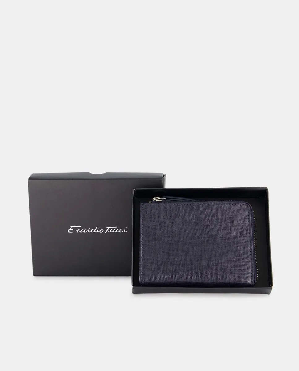 Кошелек из сафьяновой кожи на молнии Emidio Tucci, темно-синий
Кошелек из сафьяновой кожи на молнии Emidio Tucci, темно-синий